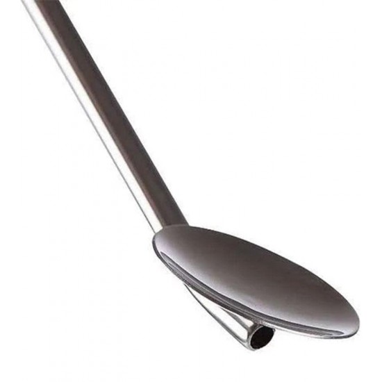 Colher Canudo 20cm Em Aço Inox Para Coquetel